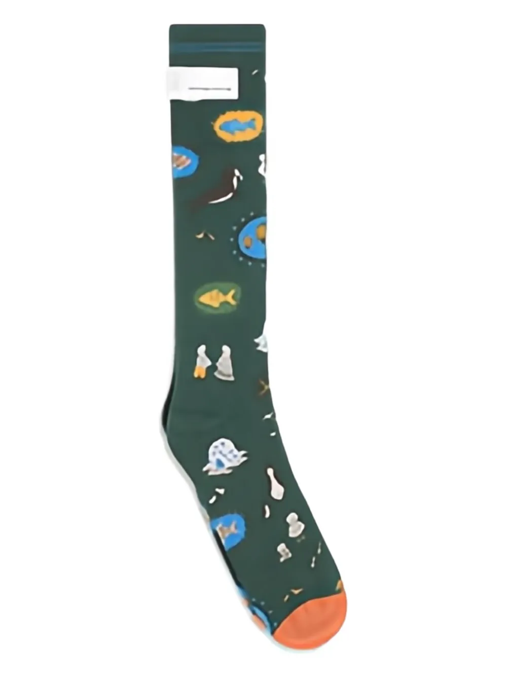 La Maison Printed Socks In Green