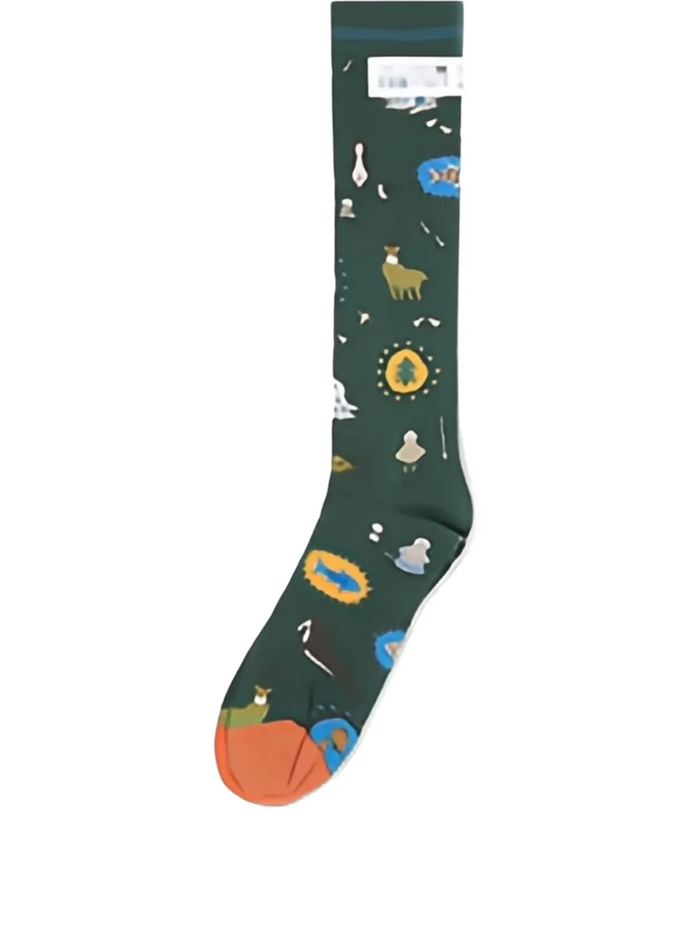 La Maison Printed Socks In Green
