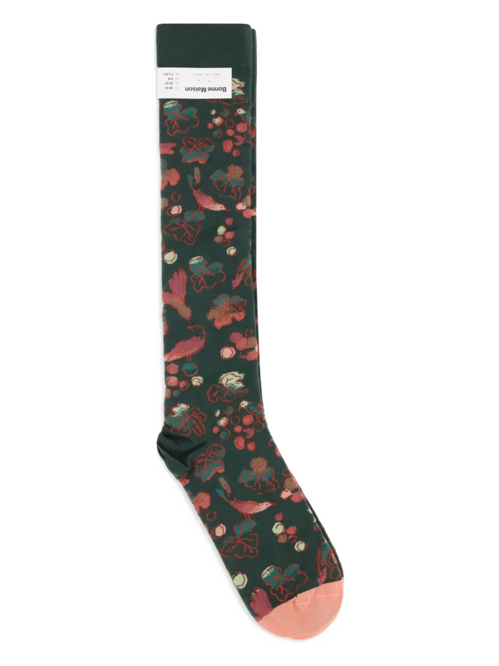 La Maison Floral Socks In Green