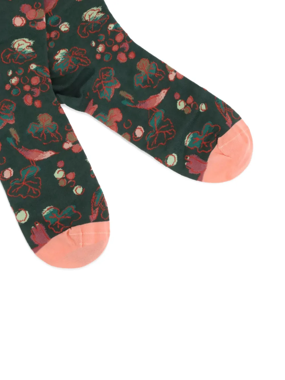La Maison Floral Socks In Green