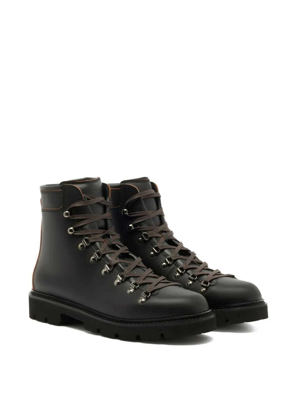 Bally Wandern Round-toe Leather Boots In Black
