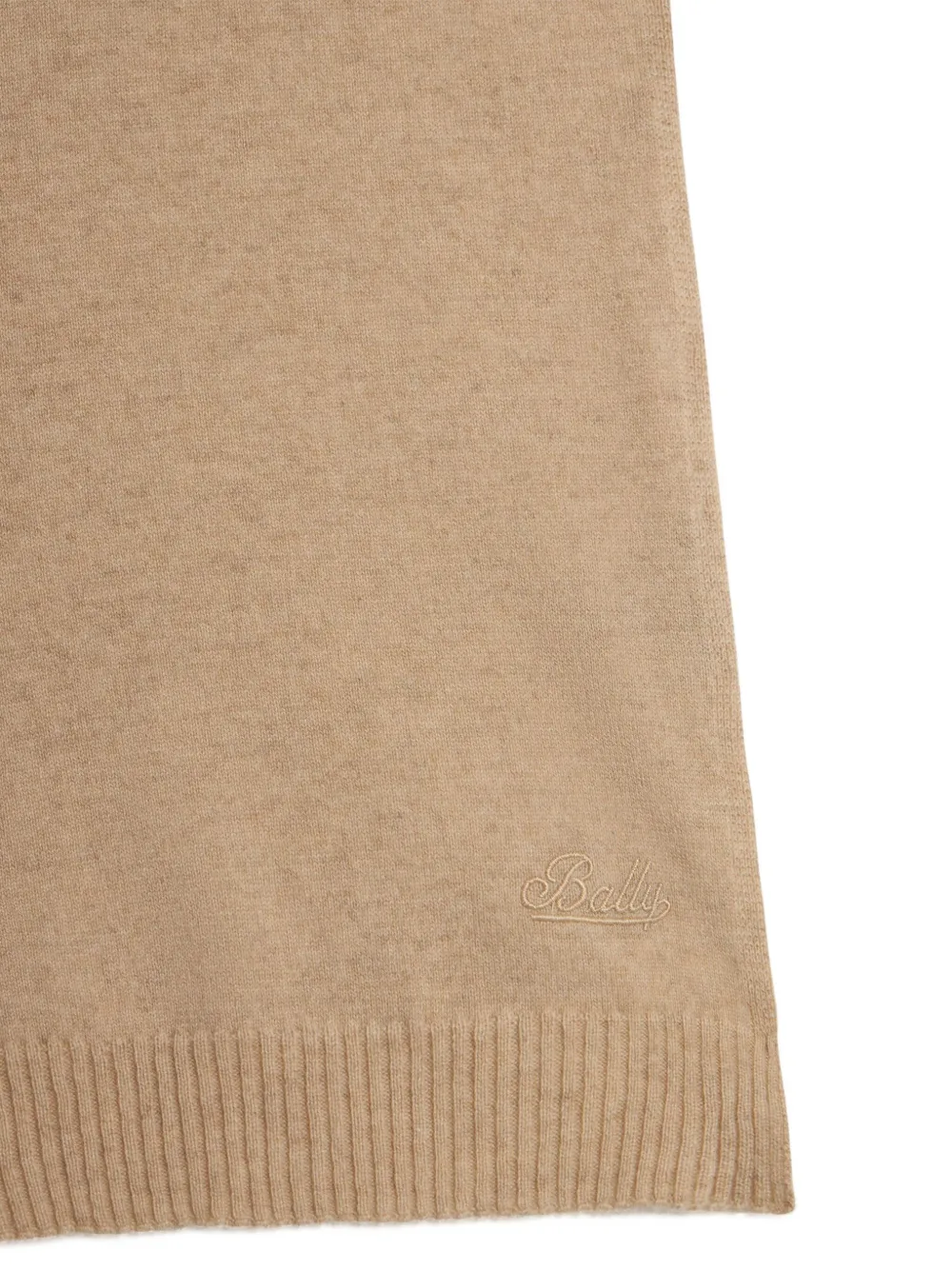 Bally Gebreide sjaal met logo - Beige
