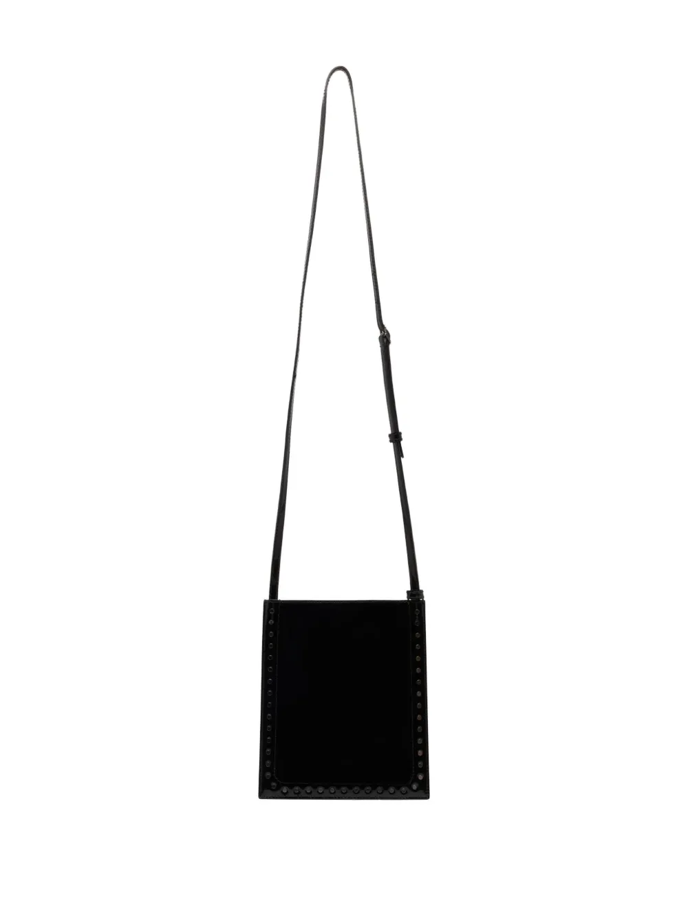 Bally Beckett studded leather messenger bag - Zwart