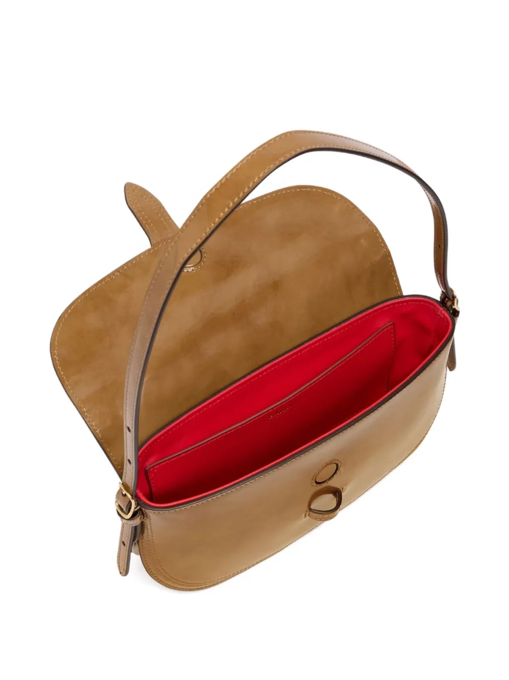 Bally Small Beckett Leather Shoulder Bag In Brown