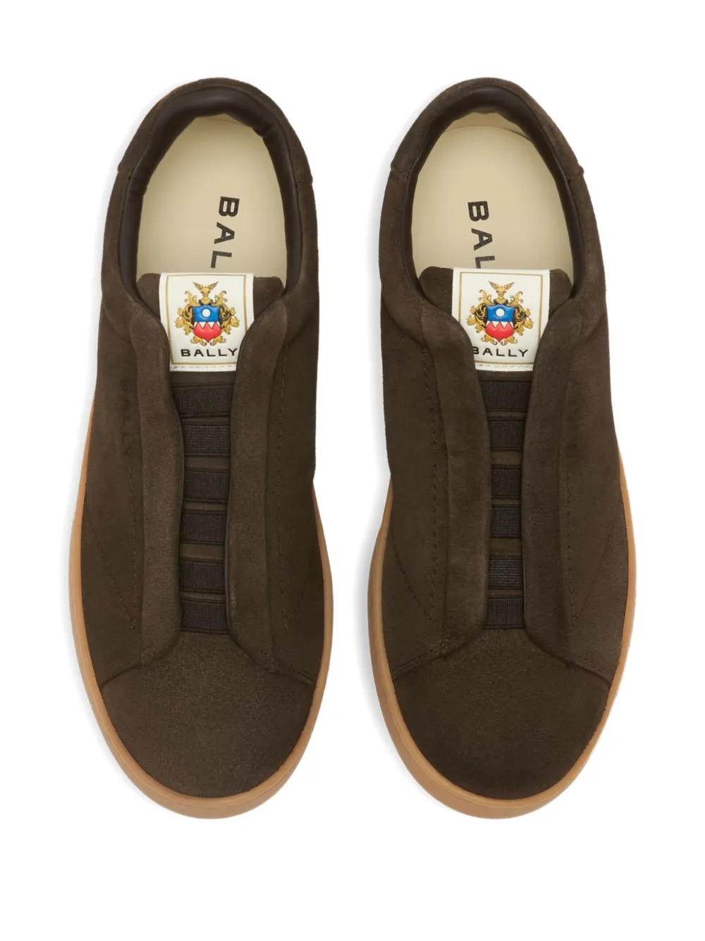 Bally Crest suède sneakers Bruin