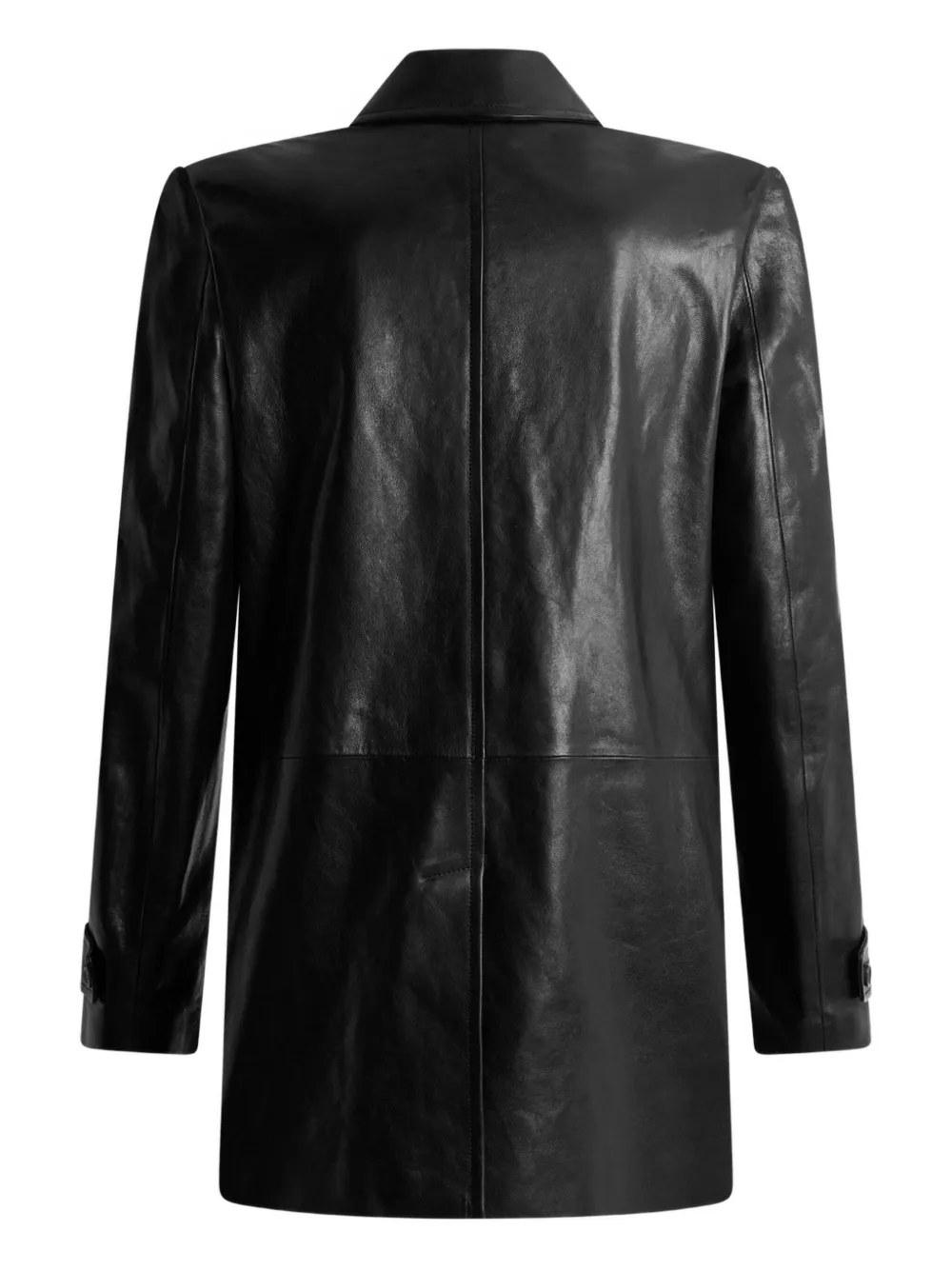 Bally Car horn-button leather coat - Zwart