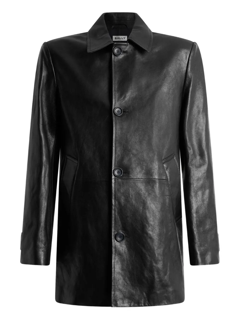 Bally Car horn-button leather coat | Black | Image 1