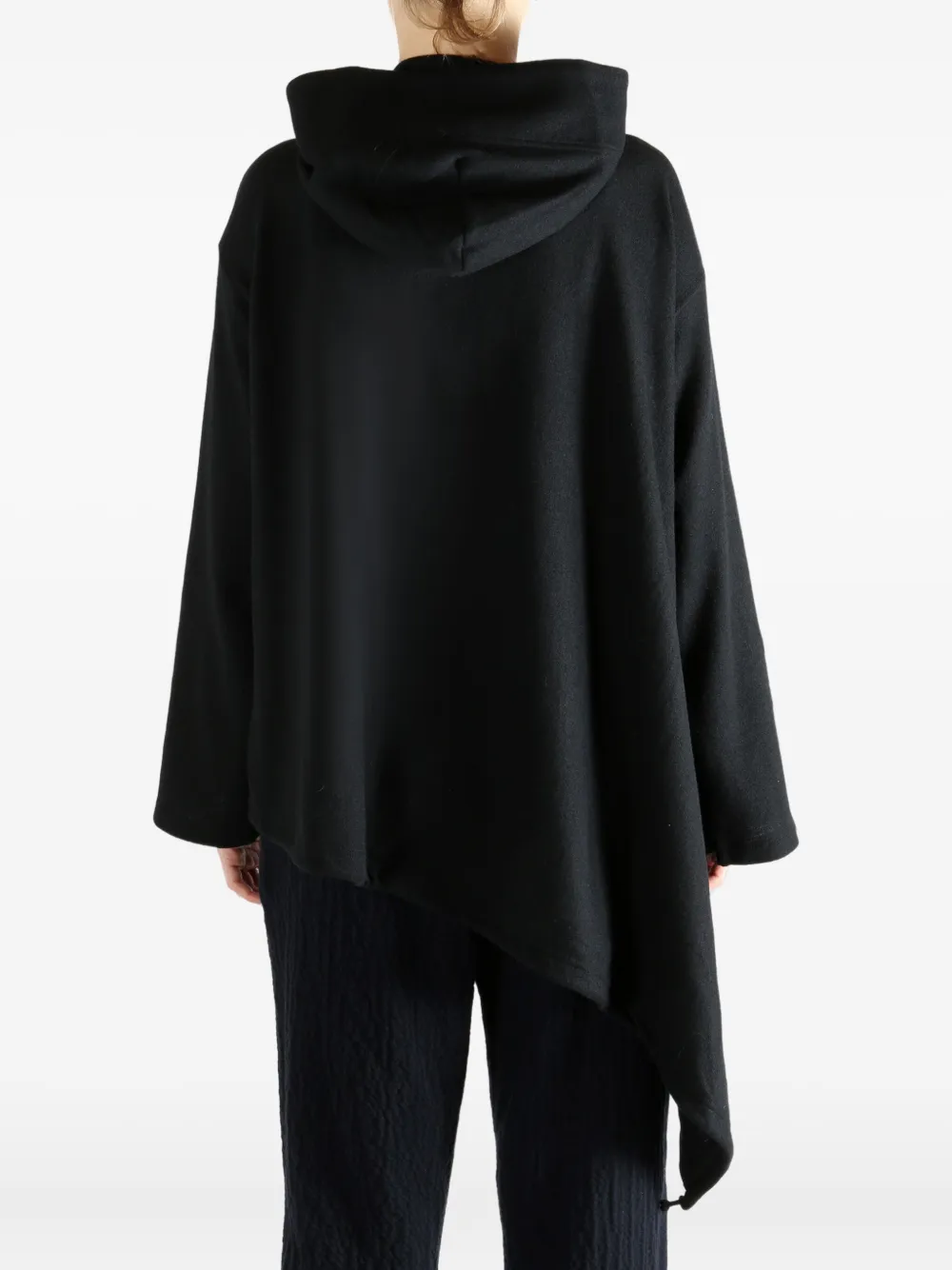 Yohji Yamamoto Hooded Slit-sleeve Jacket In Black
