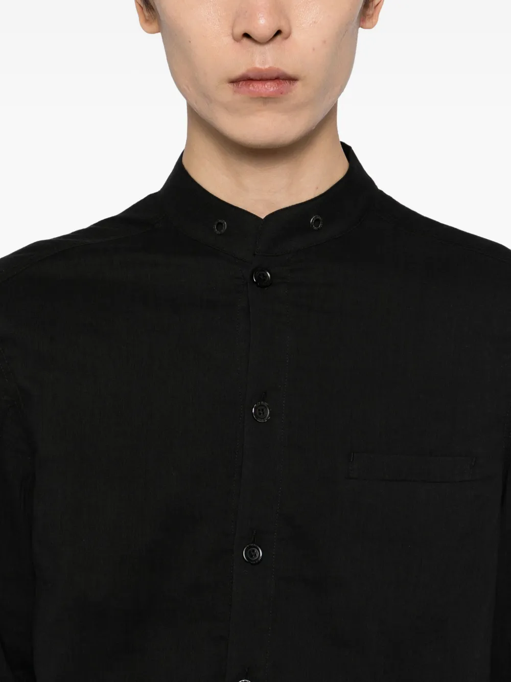 TEAM WANG design Shirt met textuur BLACK