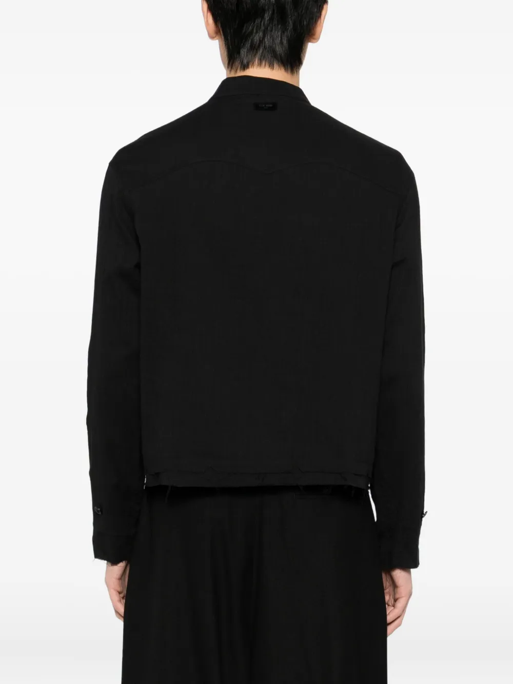 TEAM WANG design Shirt met textuur BLACK