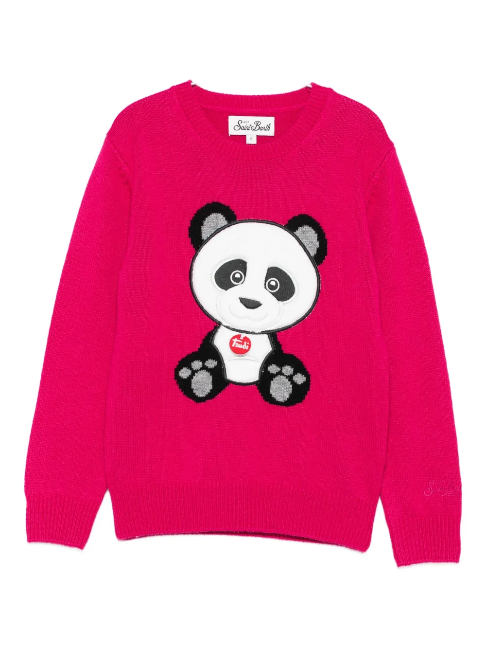 Mc2 Saint Barth Graphic-print Sweater In Pink