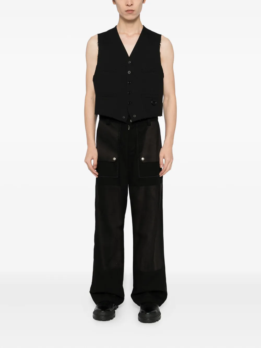 TEAM WANG design chaleco con cuello en V | Chalecos | Image 2