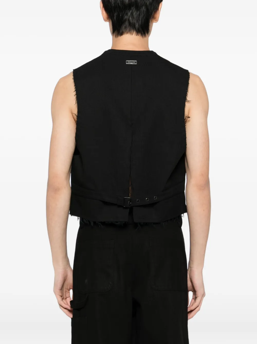 TEAM WANG design Classic gilet met V-hals BLACK