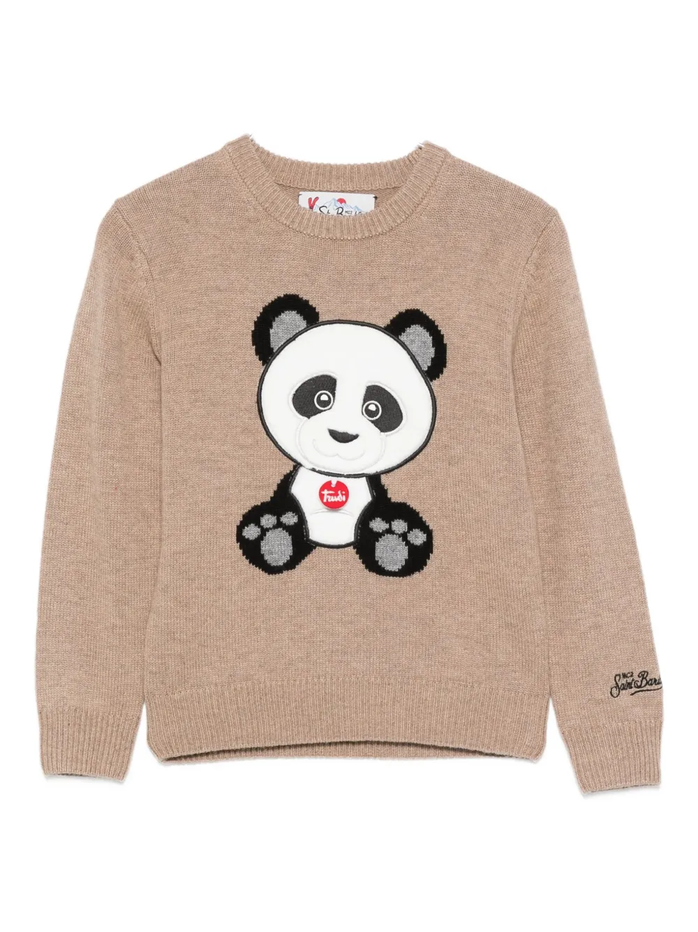 Mc2 Saint Barth Graphic-print Sweater In Neutral