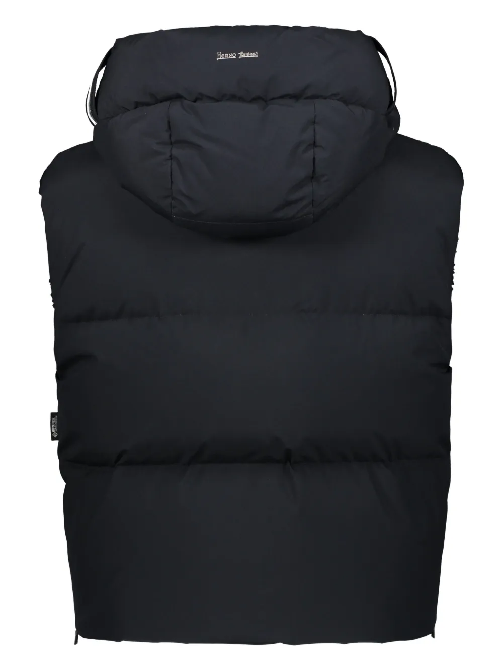 Herno Elegant Black Sleeveless Hoodie In Black