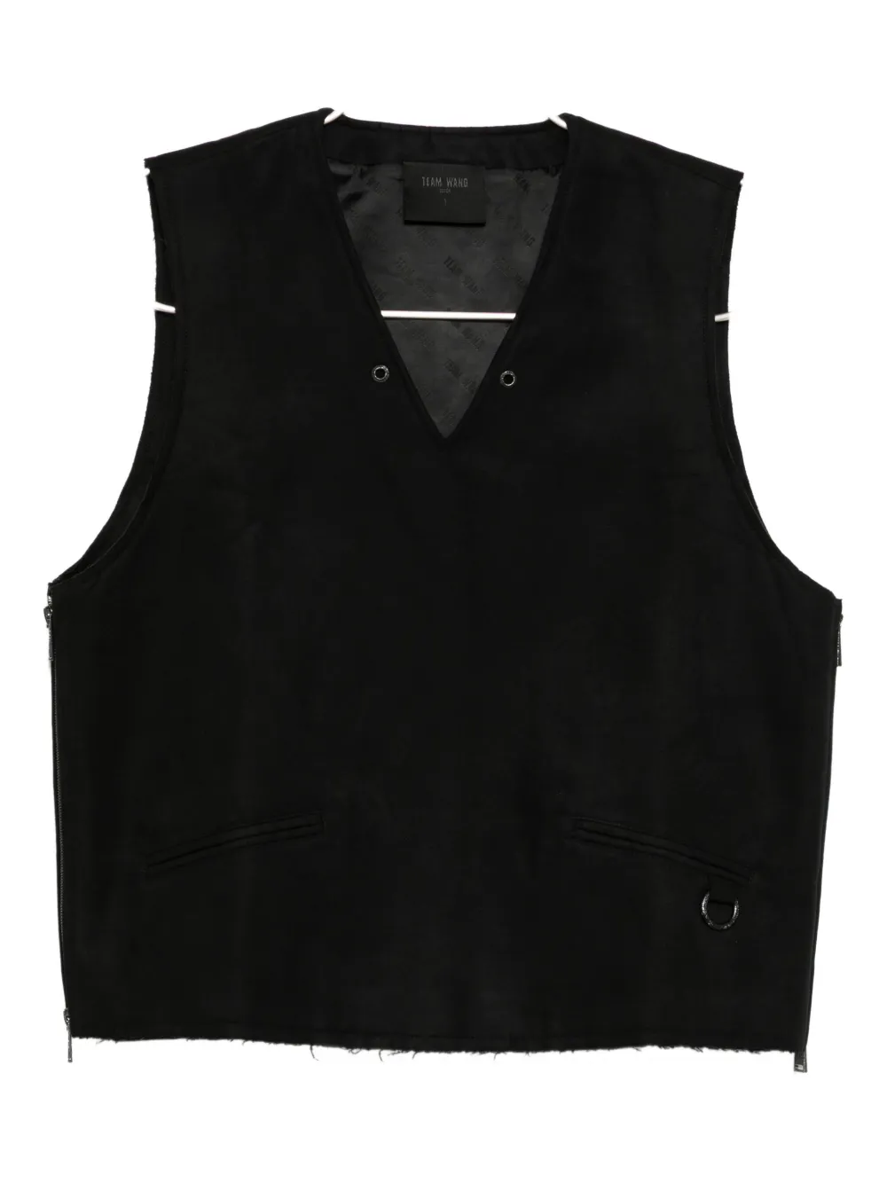 TEAM WANG design Canotta con scollo a V - BLACK