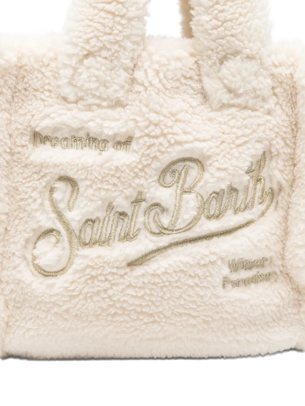 Mc2 Saint Barth Embroidered Tote Bag In Neutral