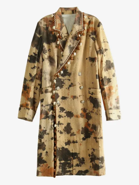 COMMUNS double-breasted scalloped coat