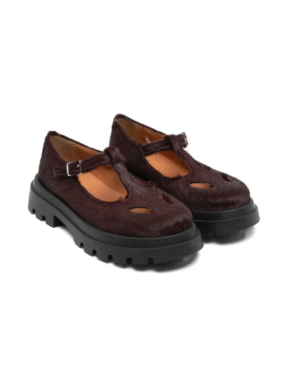 Eli1957    t-bar lug-sole ballerinas | Red | Image 1