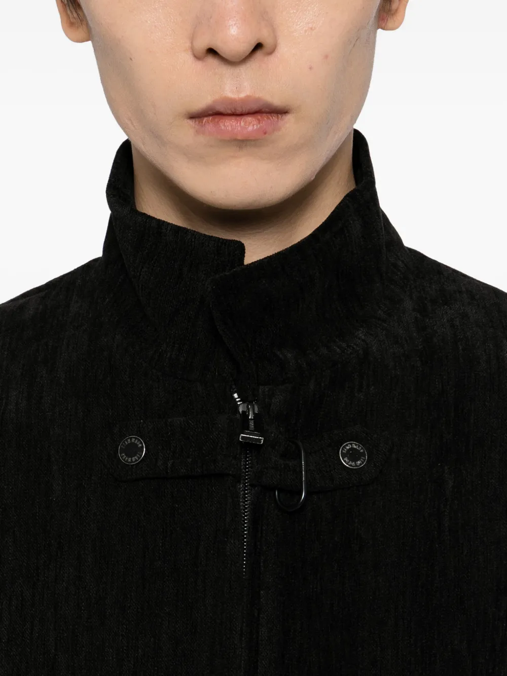 Team Wang Design Corduroy Raw-edge Jacket In Black