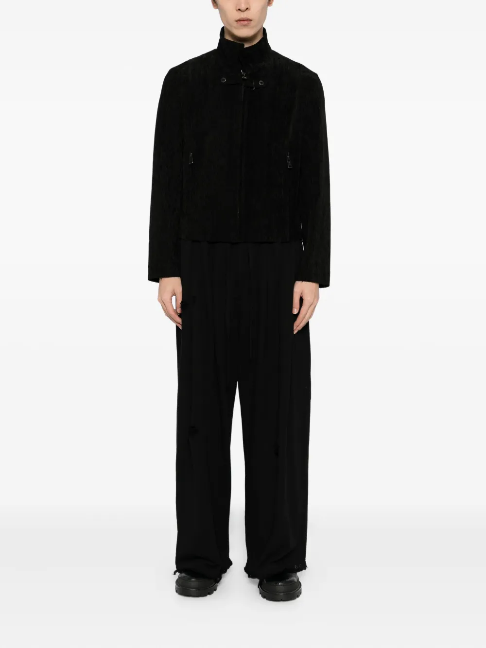 TEAM WANG design corduroy raw-edge jacket | Cropped Jackets | Image 2