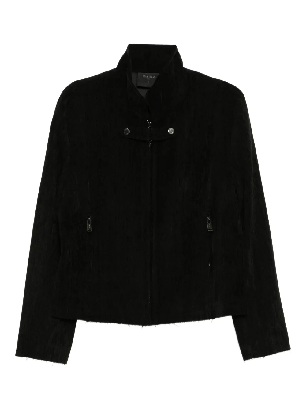 Team Wang Design Corduroy Raw-edge Jacket In Black