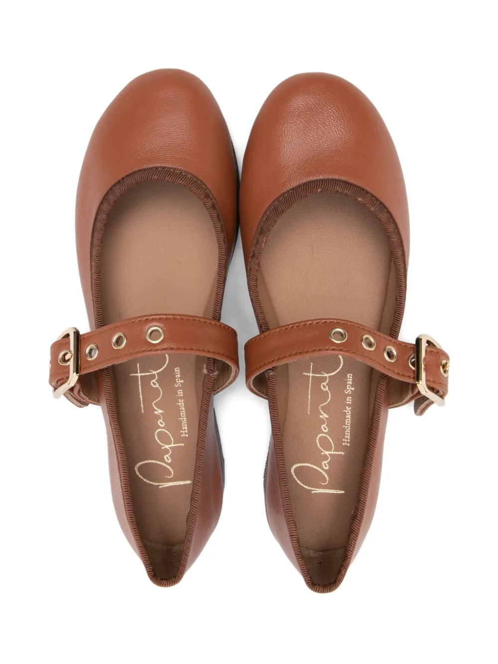 Eli1957 Ballerina's met gesp Bruin