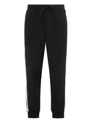 Ea7 Emporio Armani サイドストライプパンツ | ブラック | FARFETCH JP