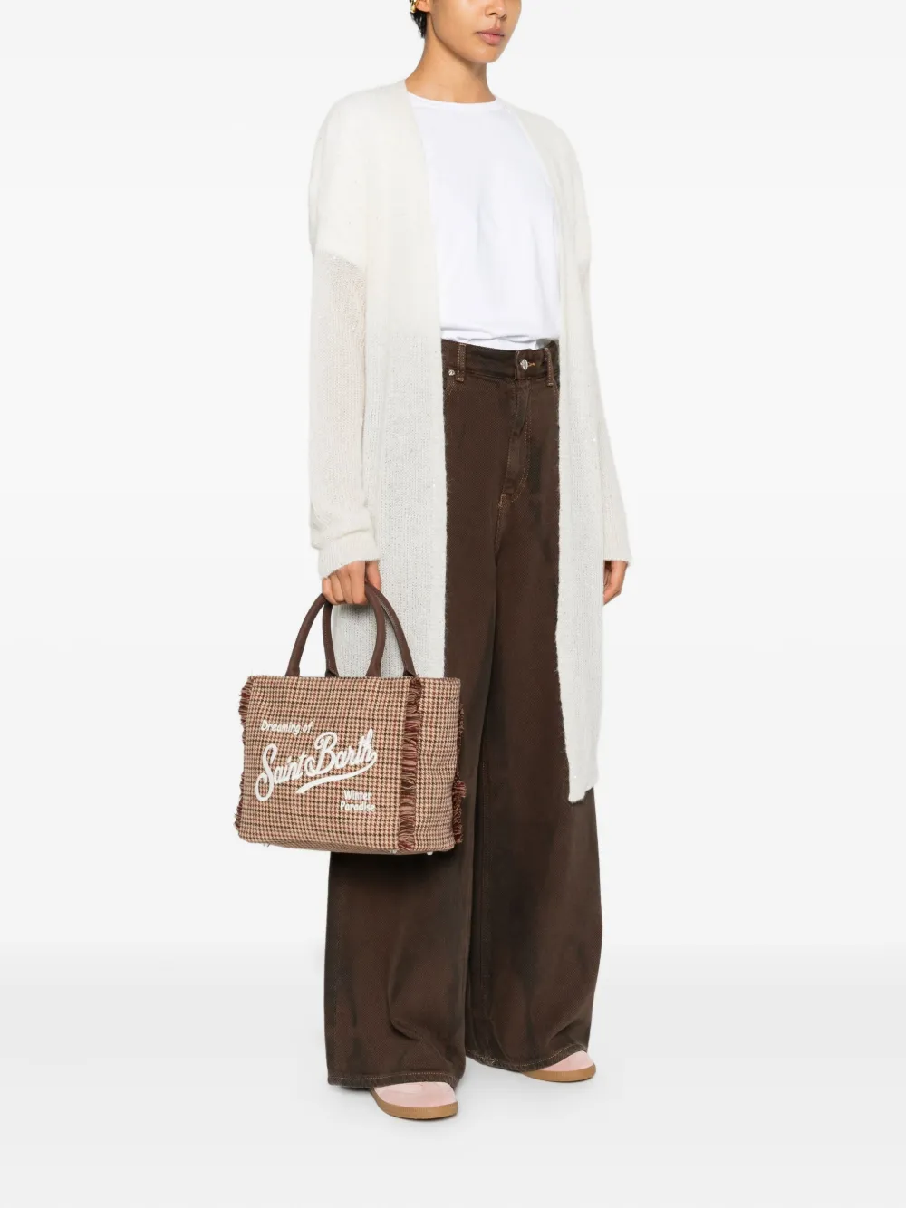MC2 Saint Barth fringed embroidered tote bag - Bruin