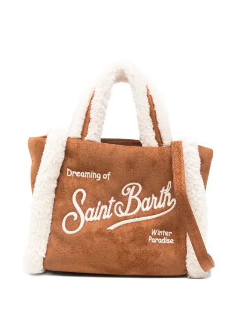 MC2 Saint Barth mini Vanity shearling-trim tote bag