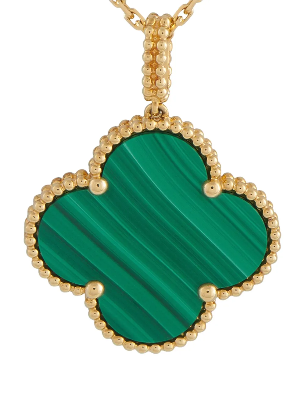 Van Cleef & Arpels 18K yellow gold Magic Alhambra malachite necklace - Oro