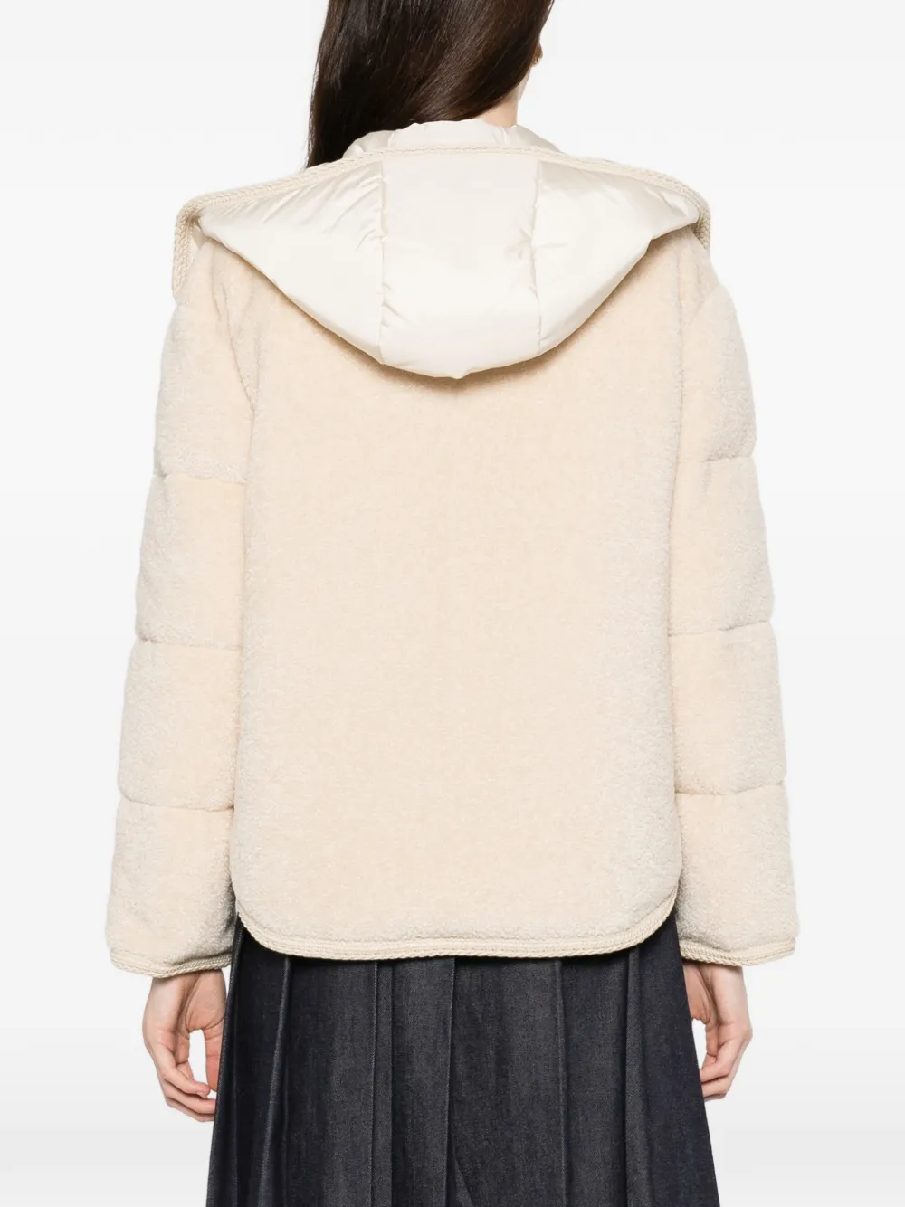 Moncler Ciboulette jack met capuchon Beige