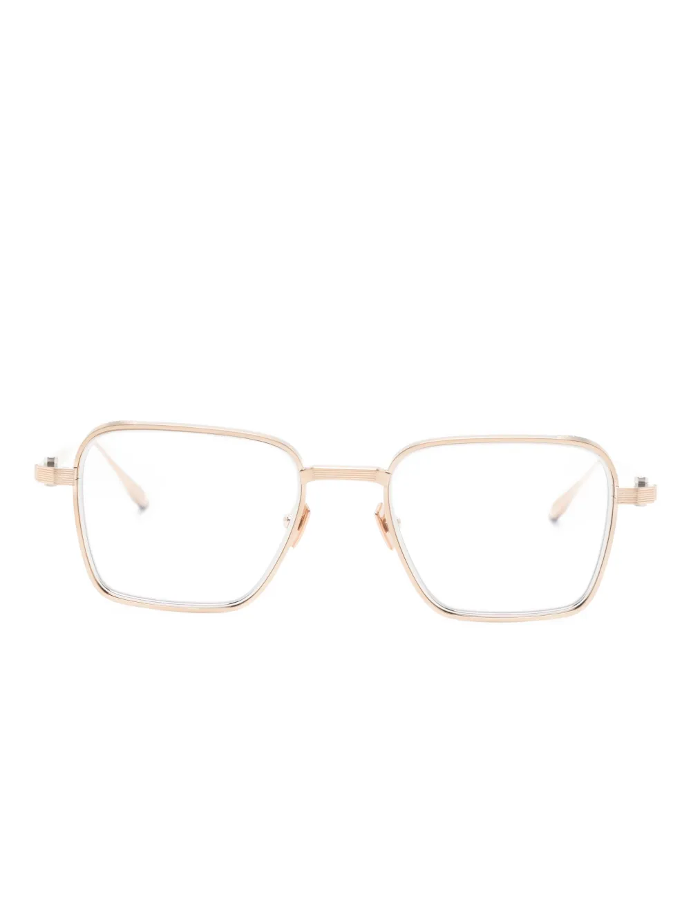 Akoni square-frame glasses | Gold | Image 1