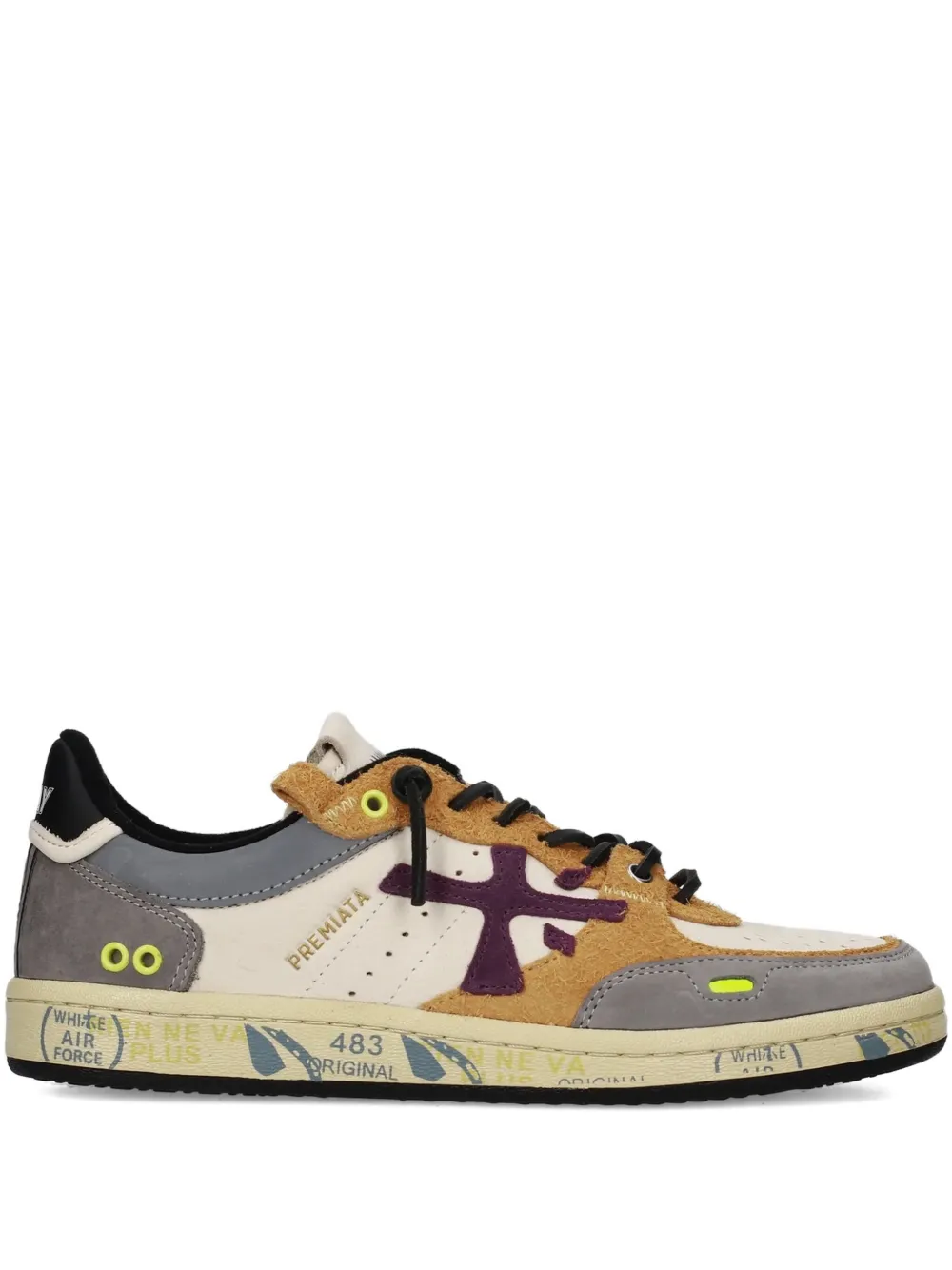 Premiata Bskt Clay sneakers met vlakken Beige