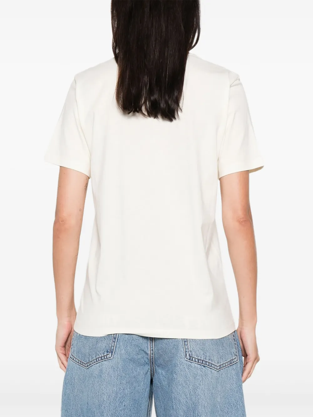 Msgm Logo T-shirt In Neutral