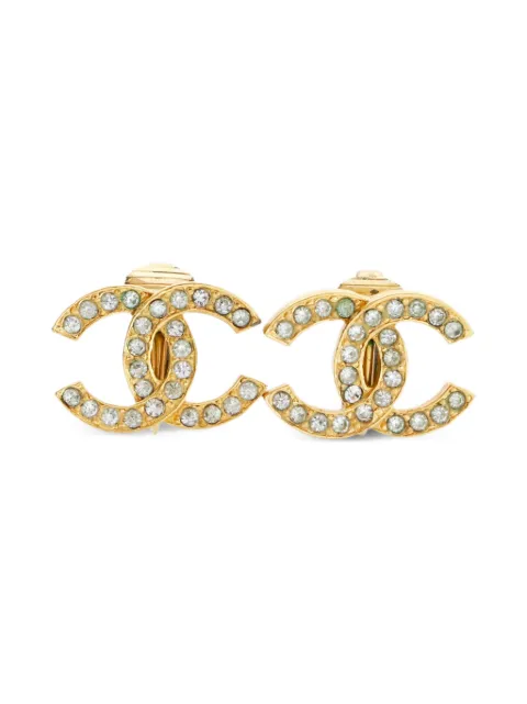 CHANEL Pre-Owned 1970s CC mark clip-on earrings