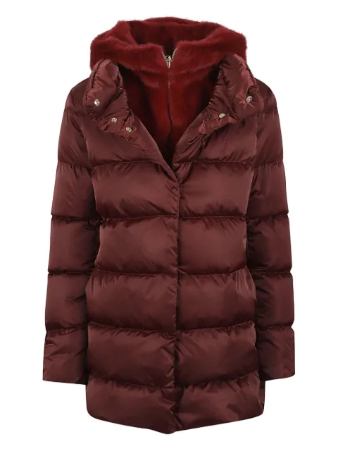 Herno fur hooded jacket