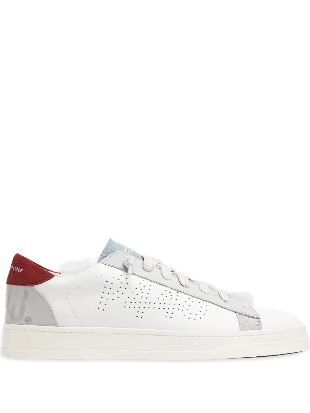 P448 logo-perforated sneakers - Bianco