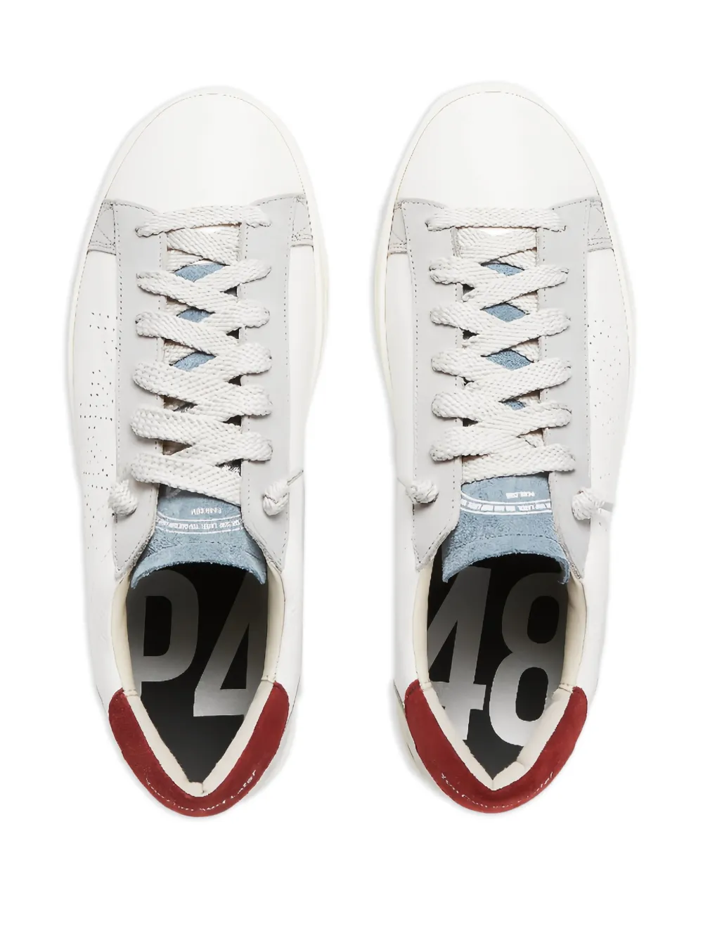 P448 Sneakers met geperforeerd logo Wit