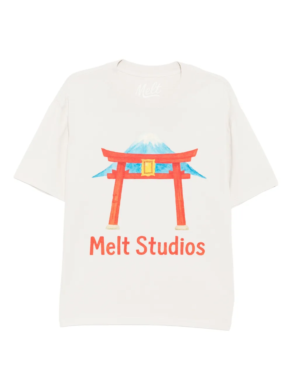 Melt T-Shirt mit grafischem Print | Schwarz | Image 1