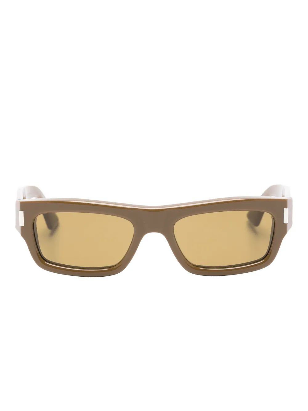 Saint Laurent Eyewear rectangle-frame sunglasses | Brown | Image 1