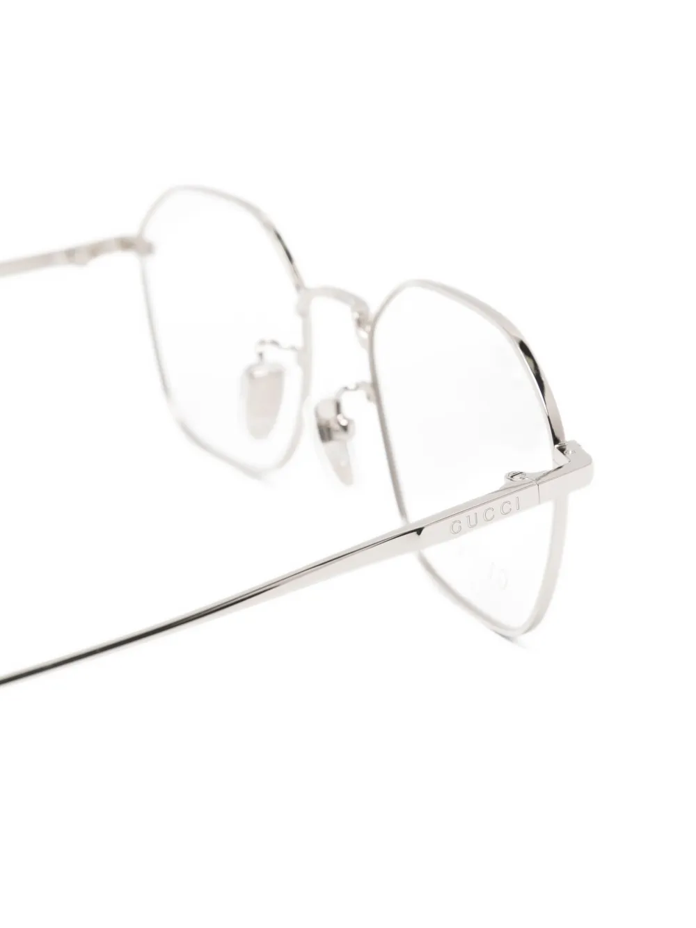 Gucci Eyewear Bril met geometrisch montuur Zilver