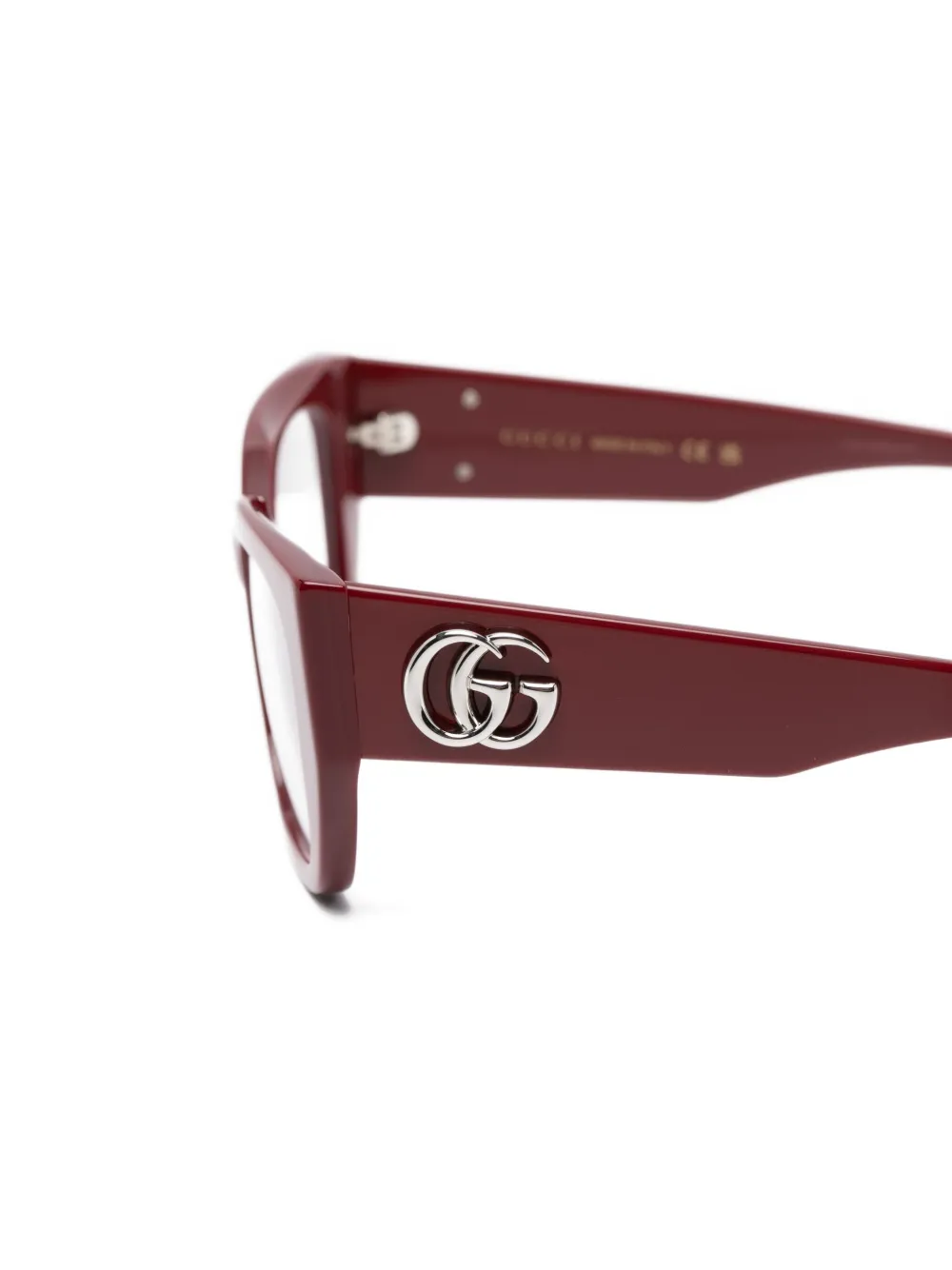Gucci Eyewear Bril met vlinder montuur Rood