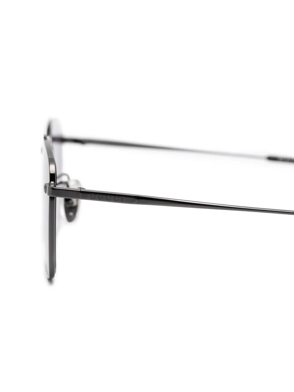 Gucci Eyewear Zonnebril met vierkant montuur Zwart