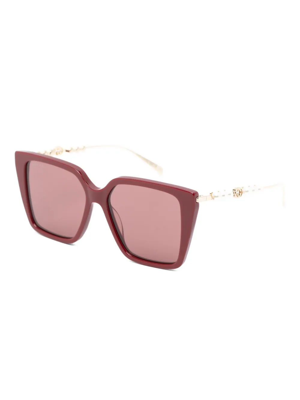 Gucci Eyewear geometric-frame sunglasses - Goud