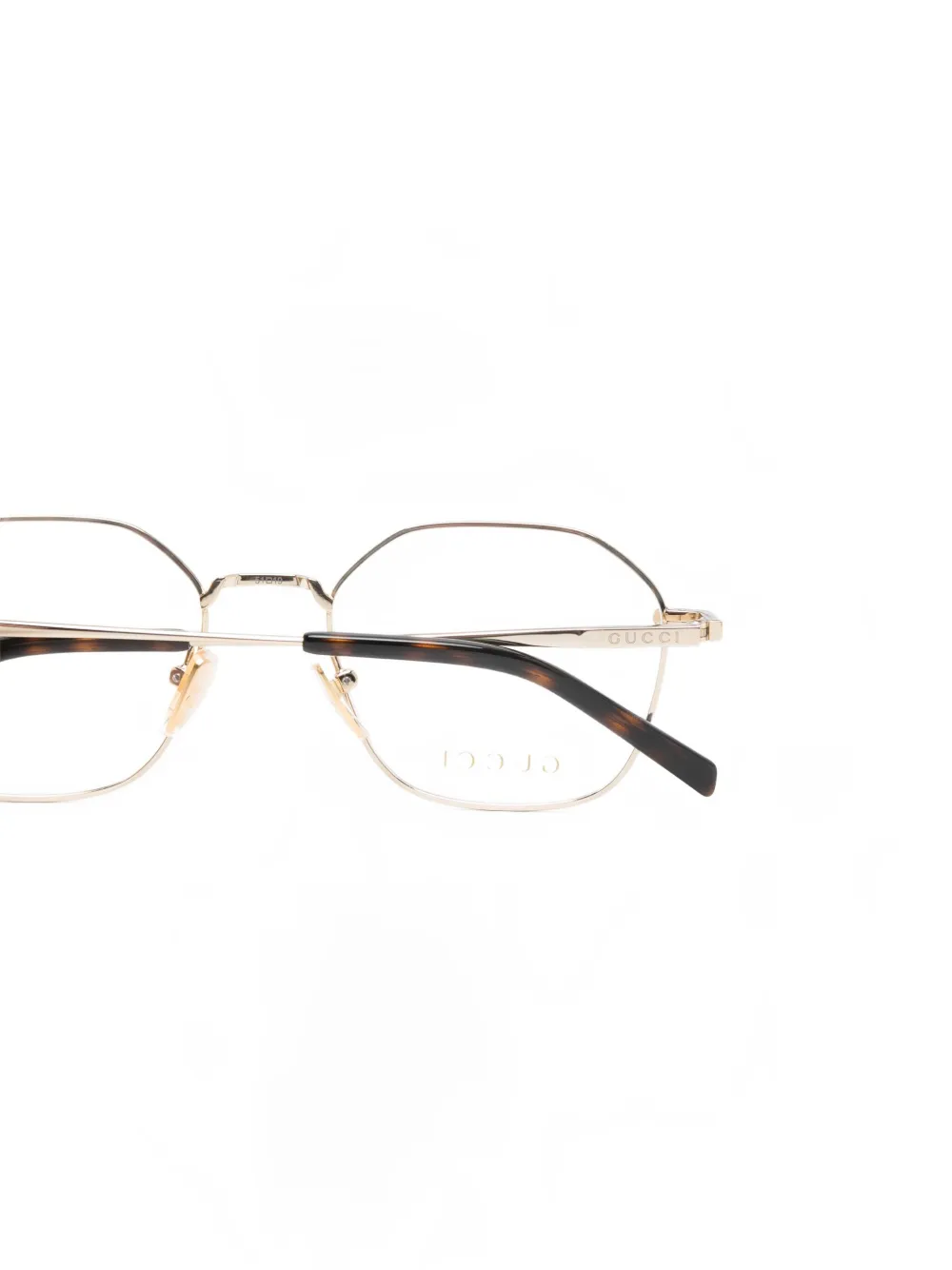 Gucci Eyewear Bril met geometrisch montuur Goud