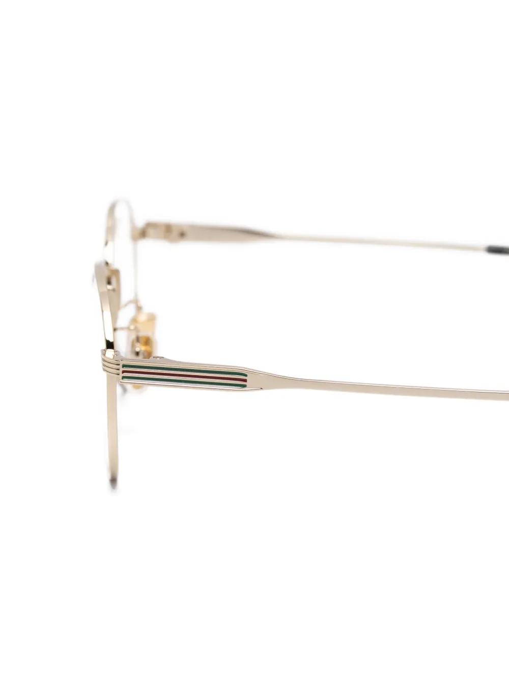 Gucci Eyewear Bril met ovaal montuur Goud