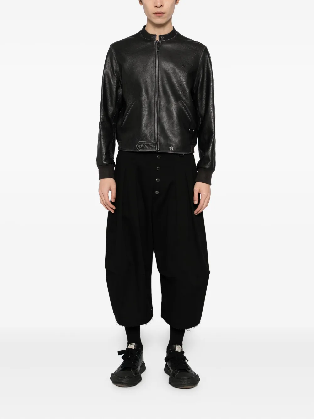 Team Wang Design Acceptance Leather Jacket In Black