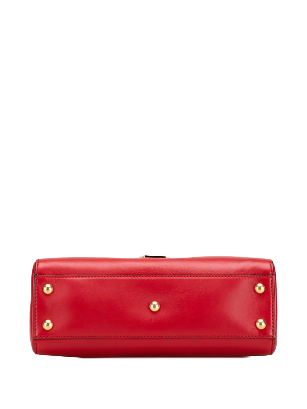 Pre-owned Gucci 2000-2015 Leather Sylvie Web Top Handle Satchel In Red
