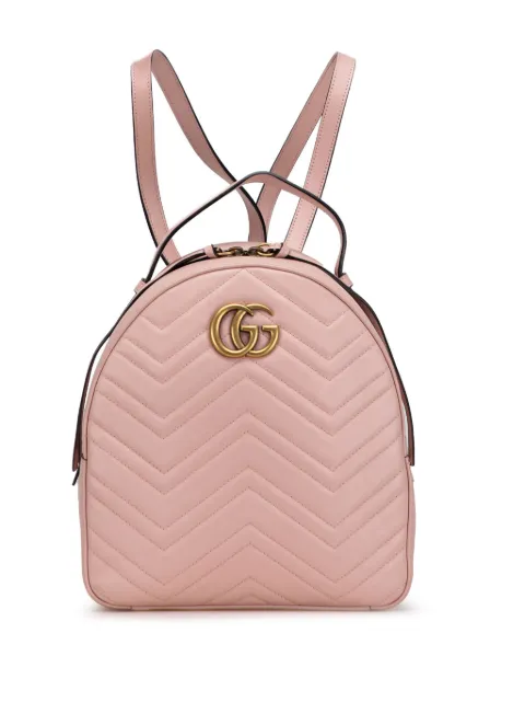 Gucci Pre-Owned 2016-2025 kleiner GG Marmont Matelasse Rucksack aus Leder